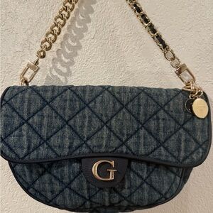Quilted Blue Shoulder Bag NWOT